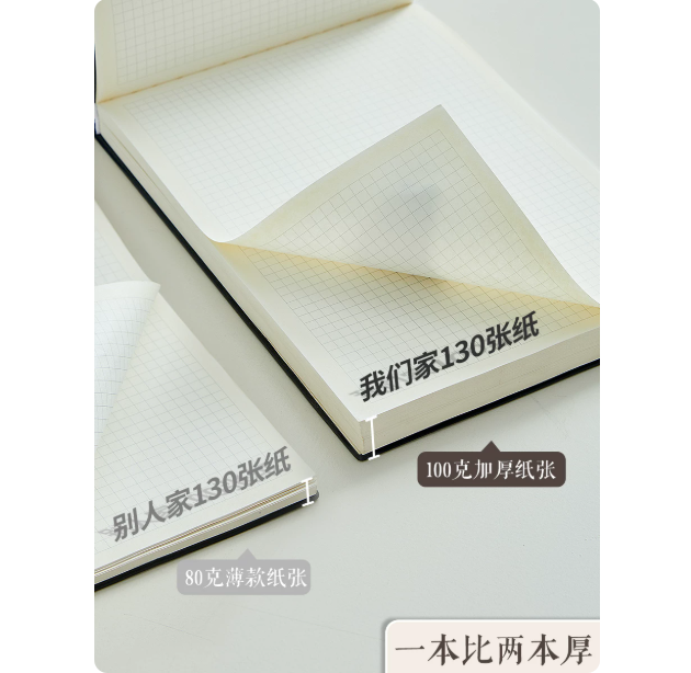 横翻软皮方格网格本格子几何B5空白页笔记本本子大号简约